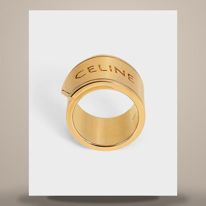 CELINE Brass Gold Knot Ring 46N636BRA 35OR