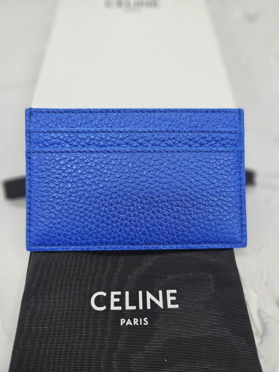 CELINE Grained Calfskin Medium Card Holder Ultra Blue 10N763GTH 07QI