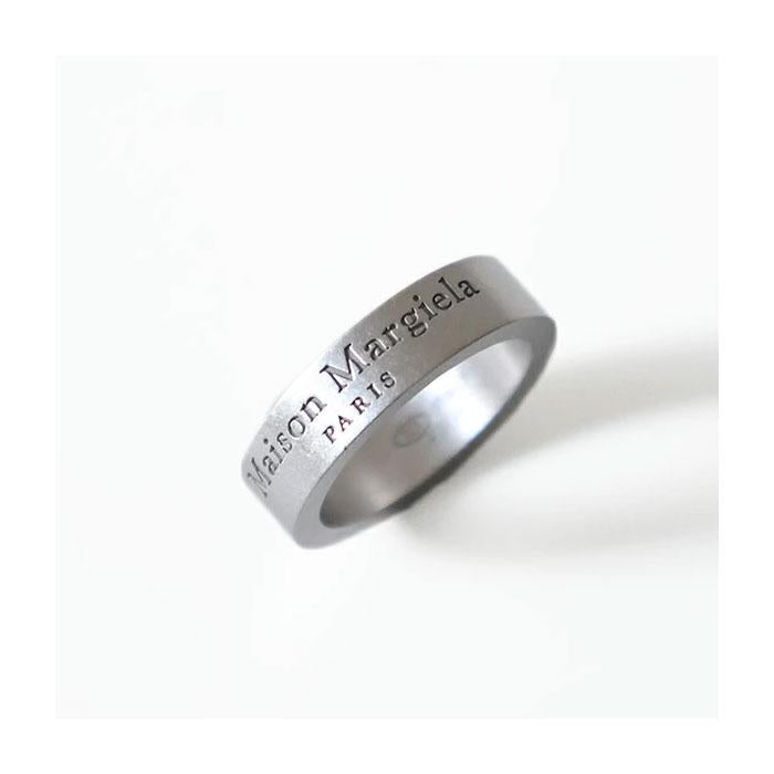 Maison Margiela Silver Logo Ring Unisex Jewelry