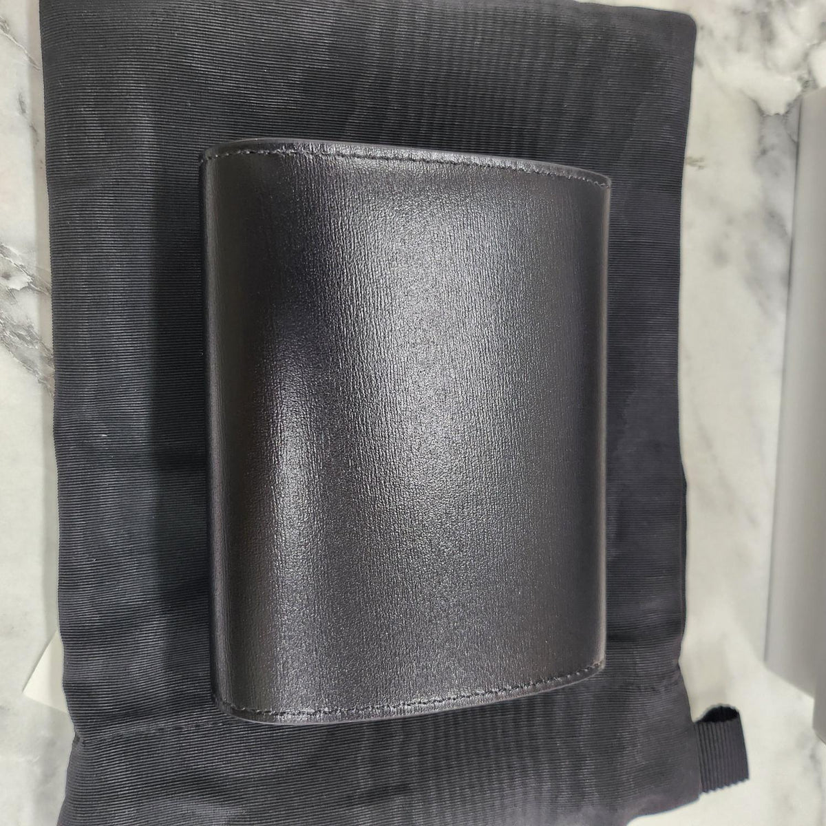 CELINE Triomphe Shiny Calfskin Small Flap Wallet Black