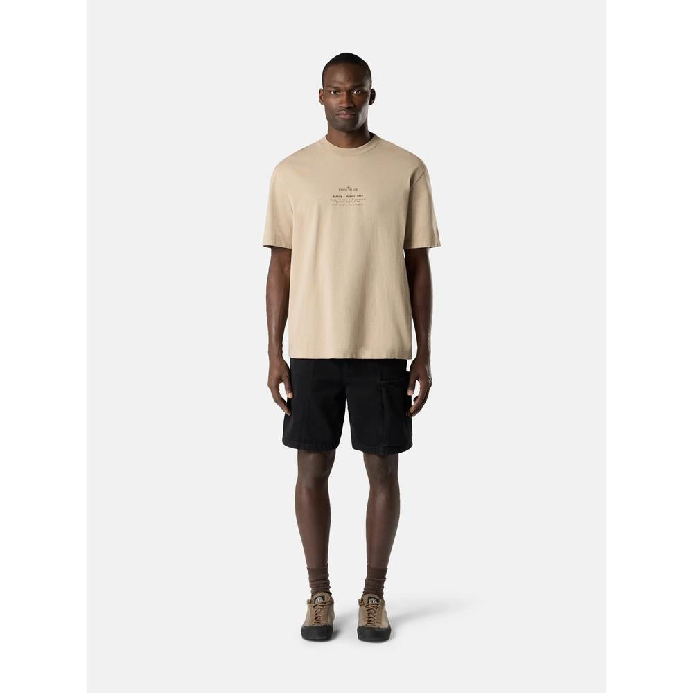 STONE ISLAND Organic Cotton Short Sleeve T-Shirt Men's White