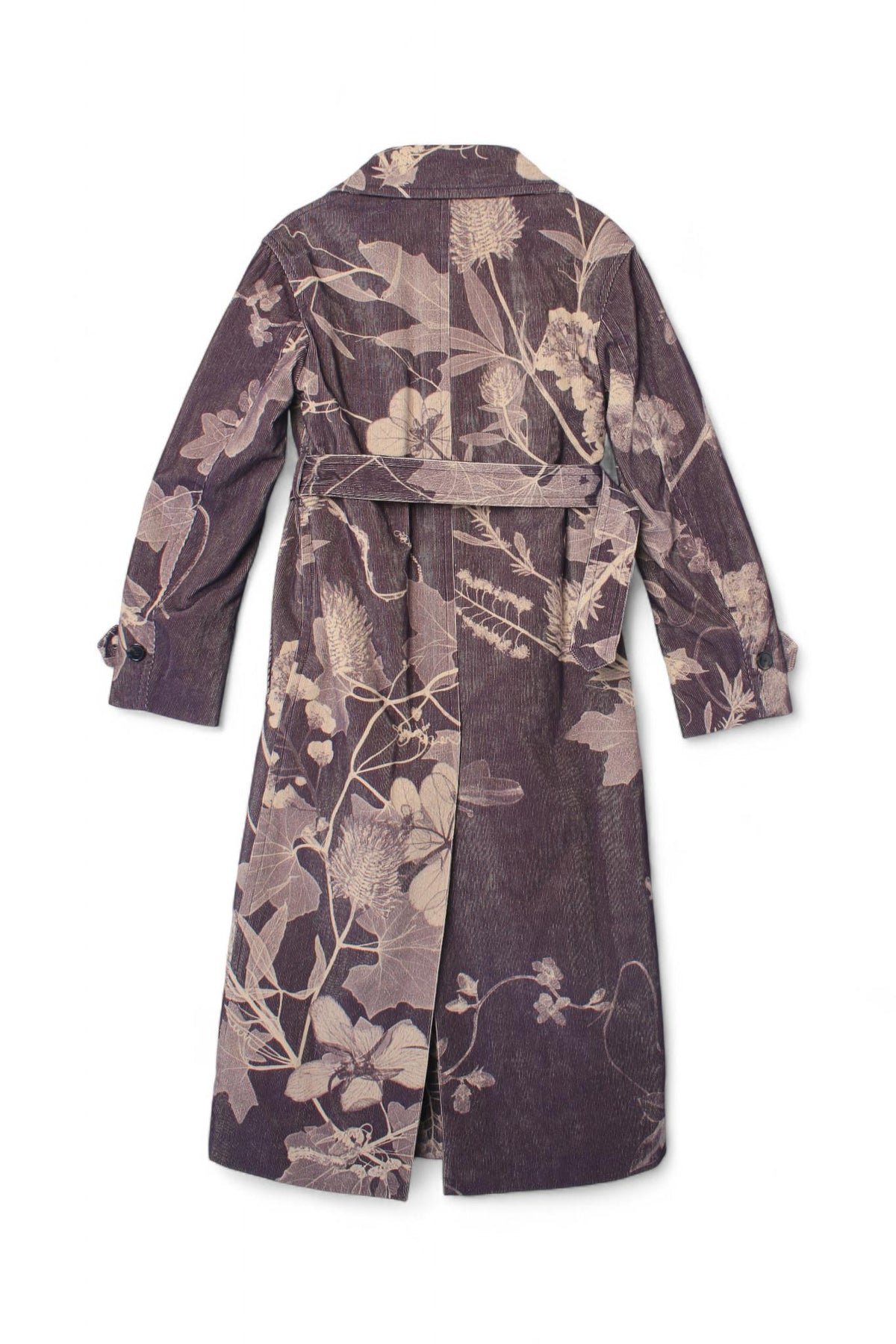 Dries Van Noten Women's Purple Corduroy Trench Coat 232 010200 7044 401
