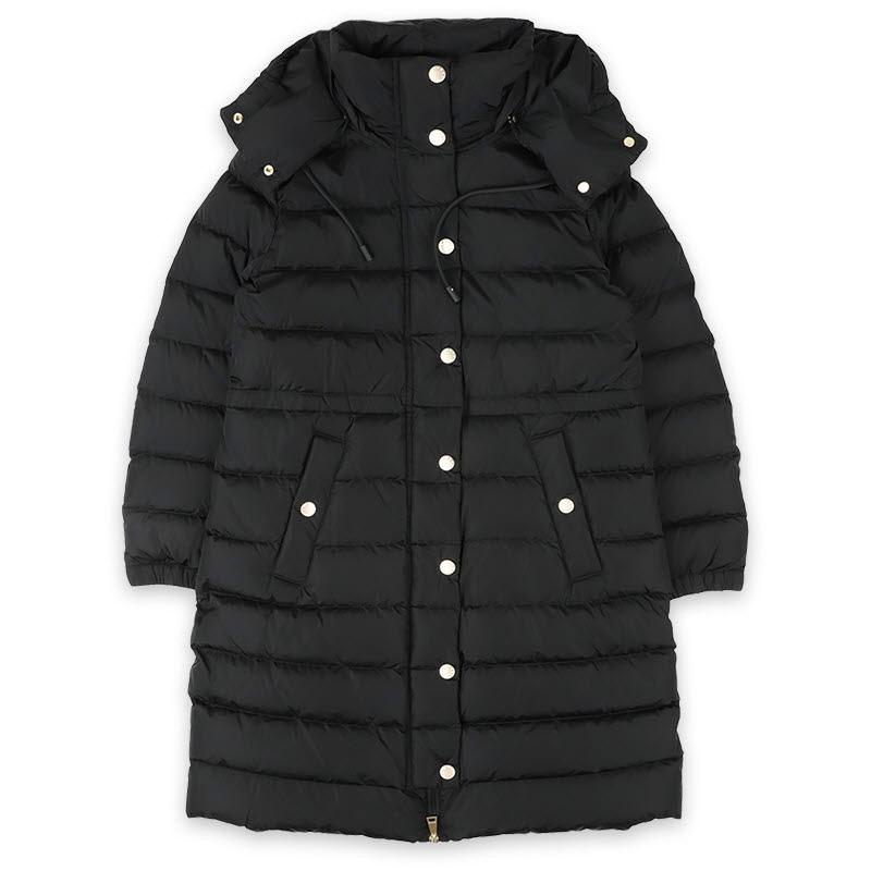Max Mara Women’s Hooded Long Puffer Jacket Black 2525496052600 004