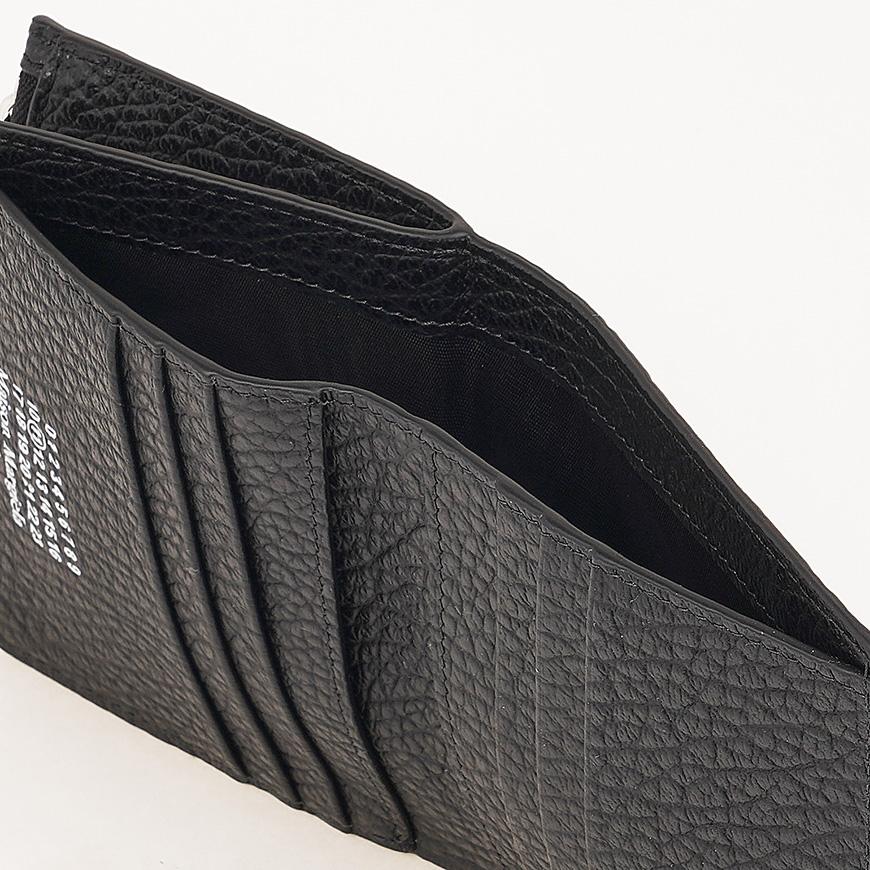 Maison Margiela Unisex Leather Flap Bifold Wallet Black