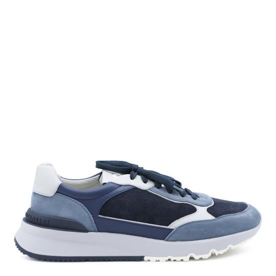 Brunello Cucinelli Nubuck Suede Running Sneakers Light Grey Men’s
