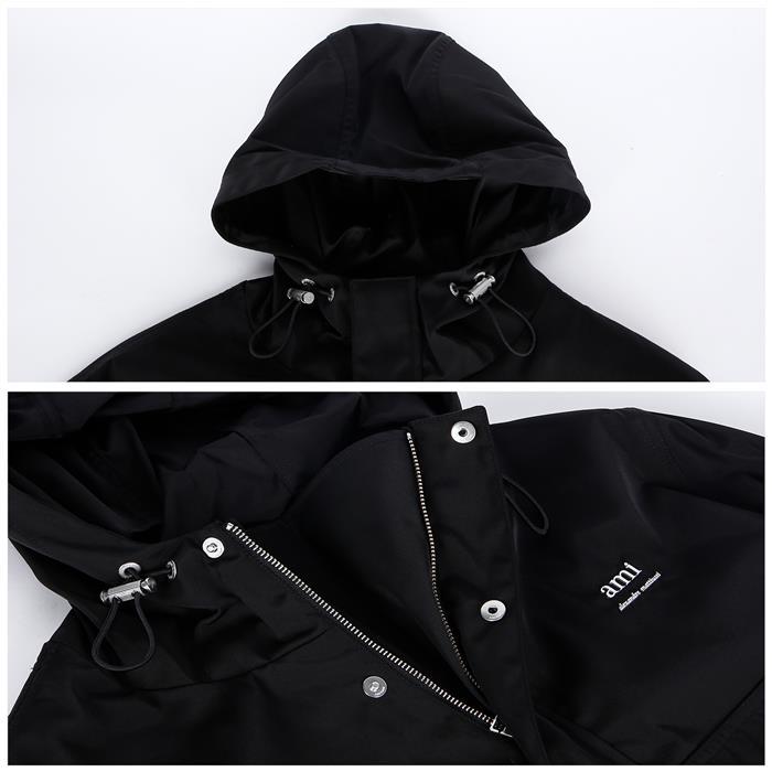 AMI Hooded Anorak Windbreaker Jacket UJK101 PA0007 001