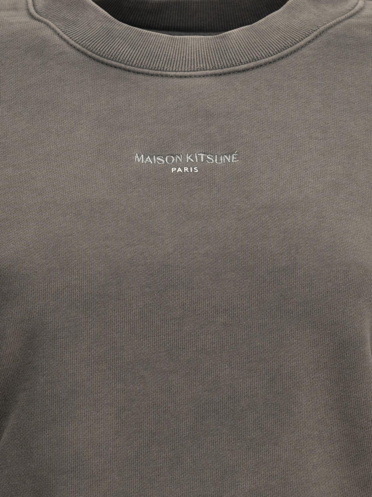 Maison Kitsune Logo Crewneck Sweatshirt Women’s Cotton Navy