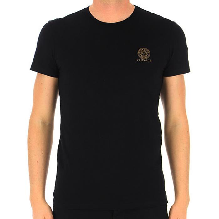 Versace Men’s 2-Pack Underlayer Short Sleeve T-Shirt AU10193 1A10011 A225E