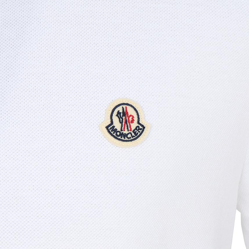 Moncler Maglia Men’s Polo Short Sleeve T-Shirt White Cotton