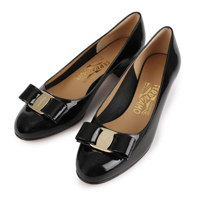 Ferragamo Vara Black Leather Pumps VARA2 3 BLACK 591963