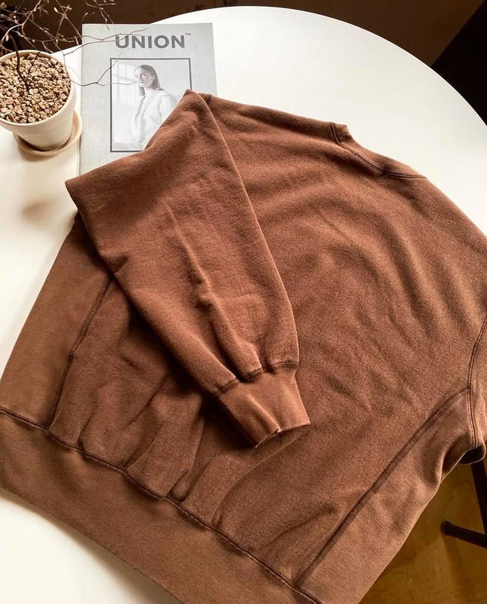 Supreme Washed Box Logo Crewneck Sweatshirt Brown Unisex
