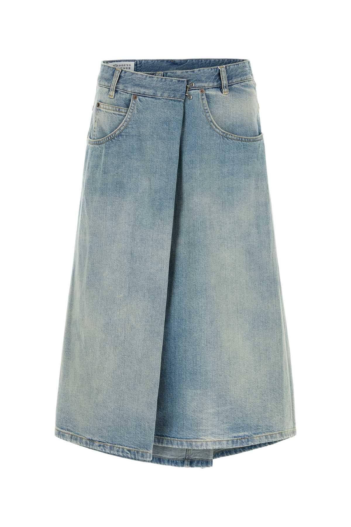 Maison Margiela Beige Wool Long Skirt