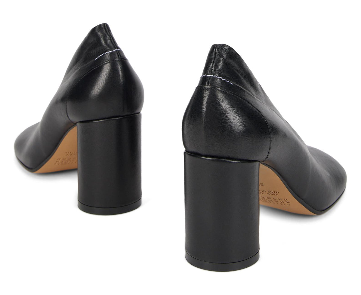 Maison Margiela Black Leather Mary Jane Pumps