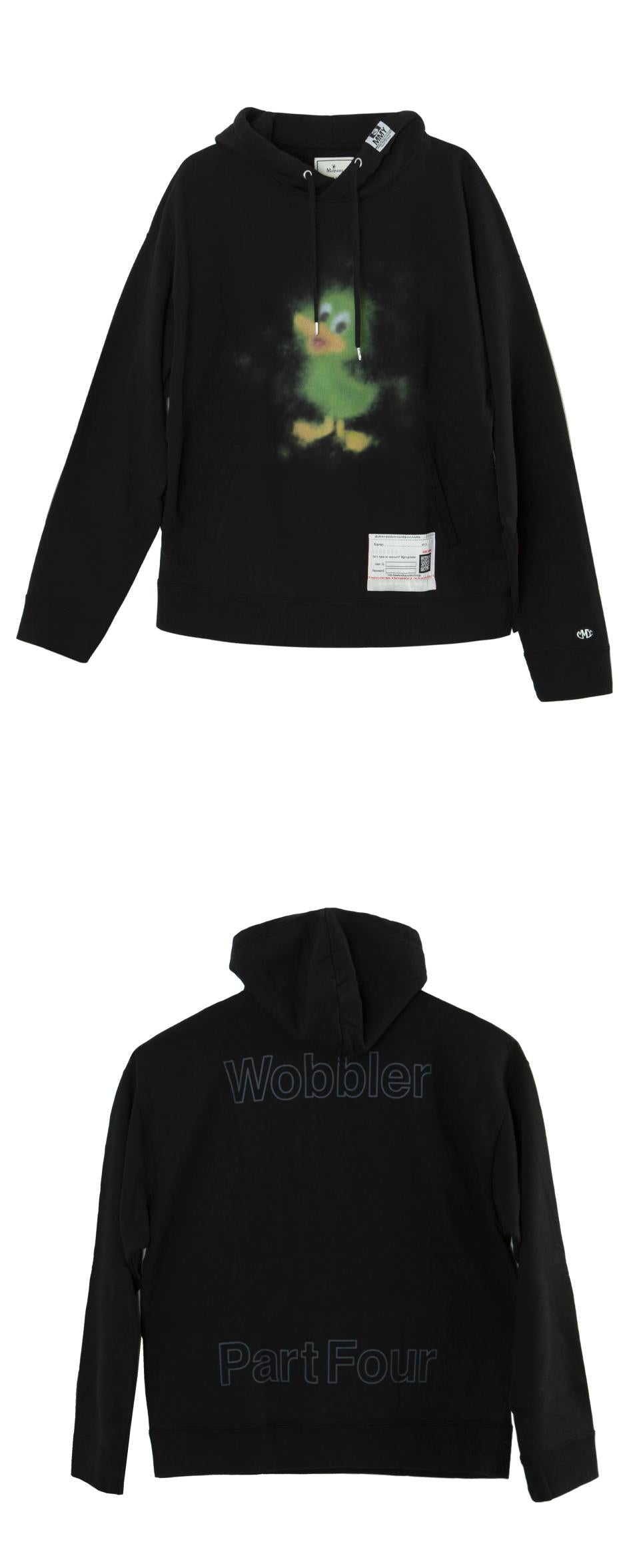 Maison Mihara Yasuhiro Black DUCK Print Hoodie Sweater for Men