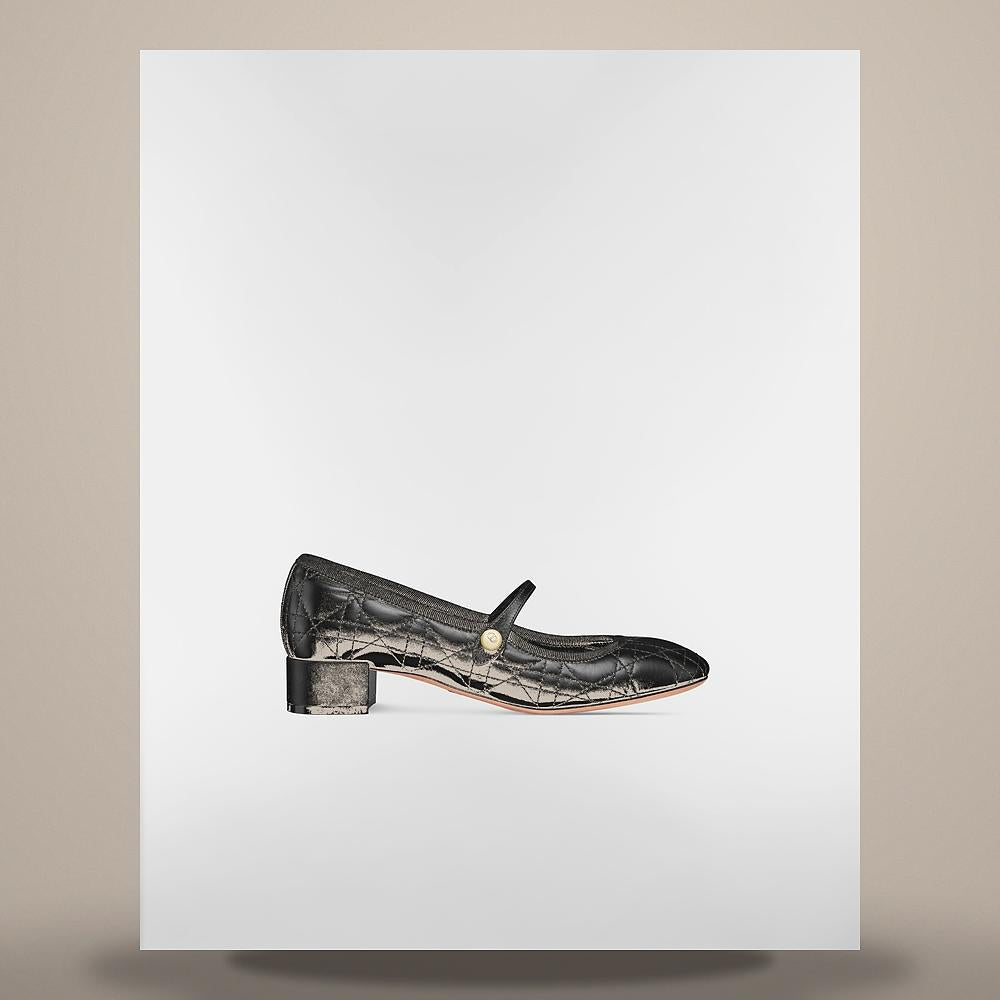 DIOR Black Quilted Cannage Calfskin Ballet Pumps KDB892CQC S900