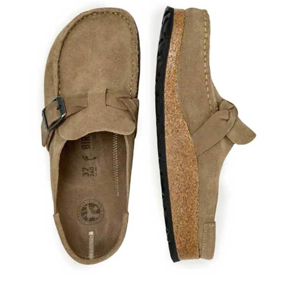 Birkenstock Braid Buckley Taupe Suede Sandals Unisex