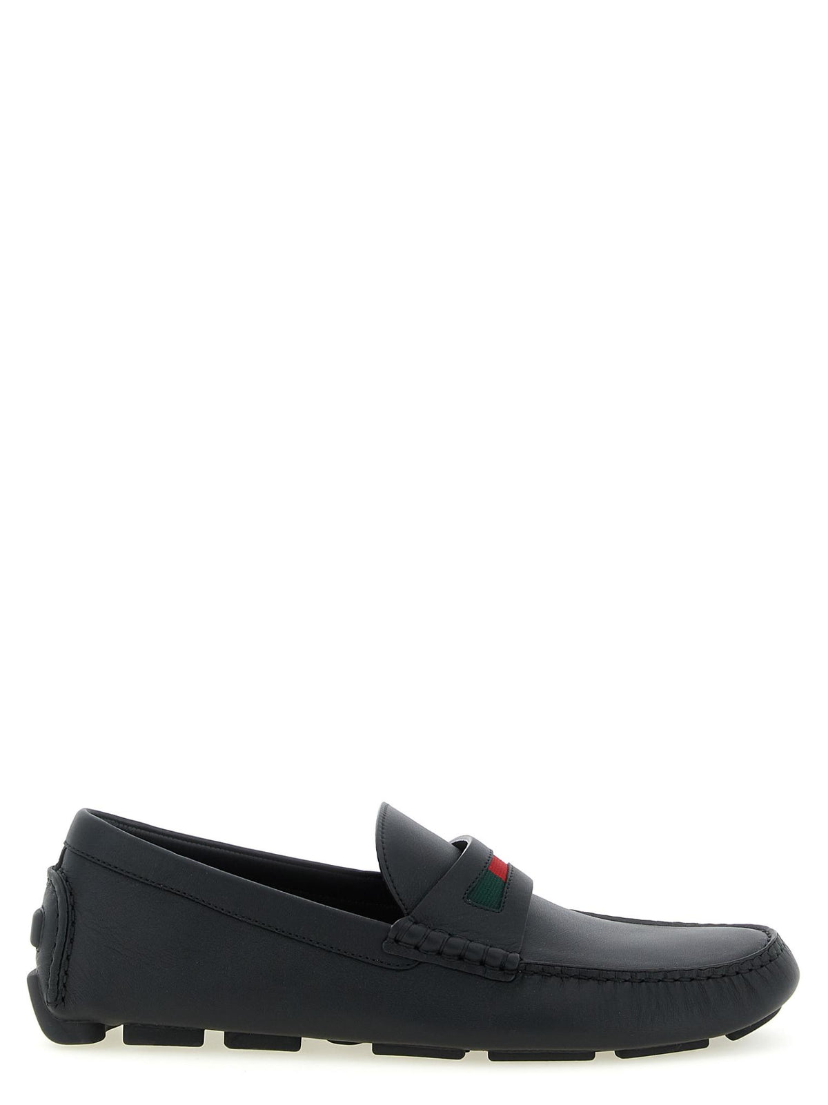 GUCCI Black Leather Loafers for Men