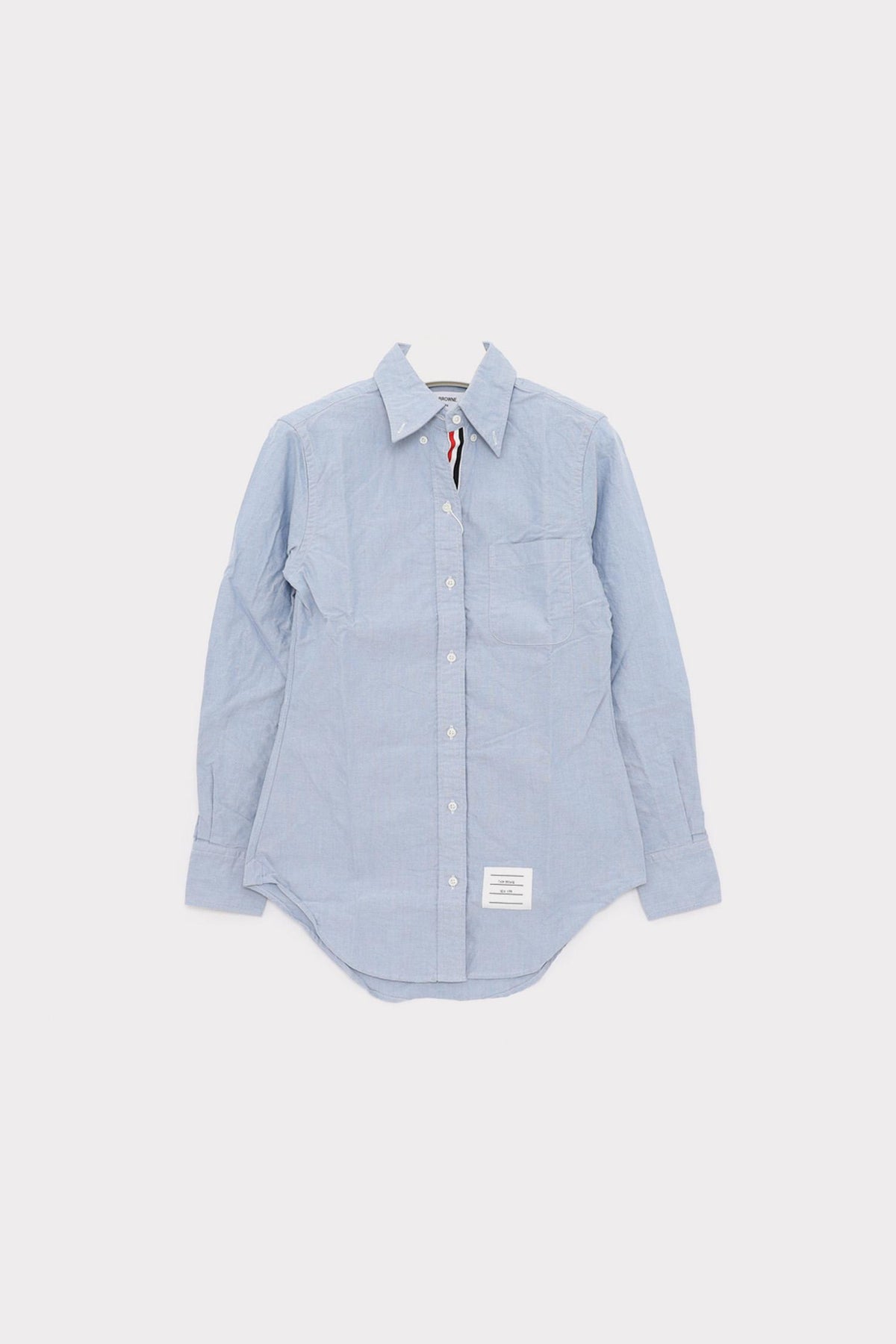 THOM BROWNE Hidden Tricolor Stripe Long Sleeve Oxford Women’s FLL005E F0313 480