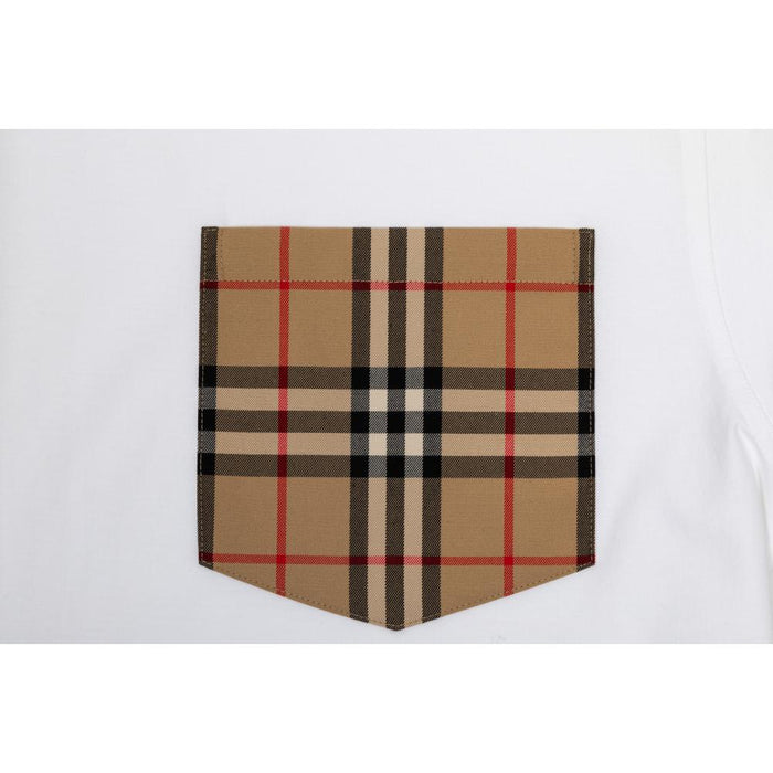 BURBERRY Check Pocket Oversized Short Sleeve T-Shirt