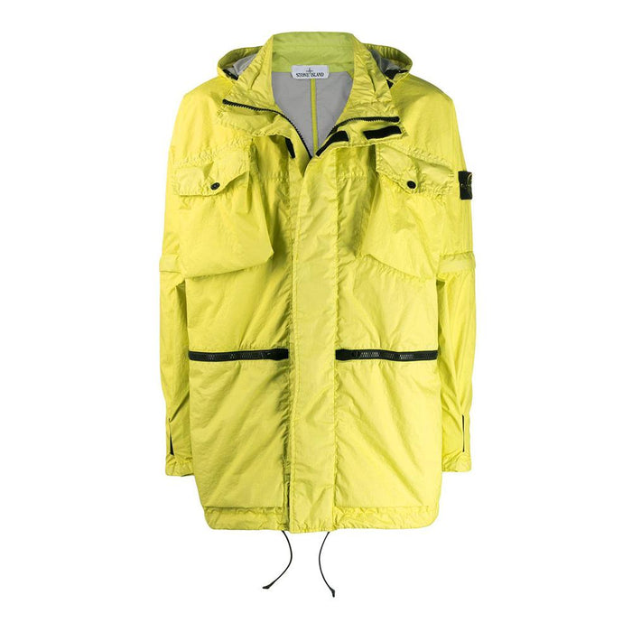 STONE ISLAND Membrana 3L TC Badge Hooded Jacket Lime