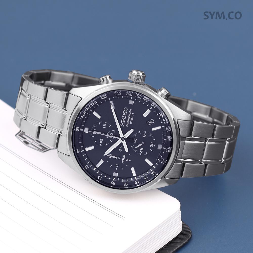 Seiko Chronograph Conceptual 100m Water Resistant Quartz Men’s Metal W SSB377 P1