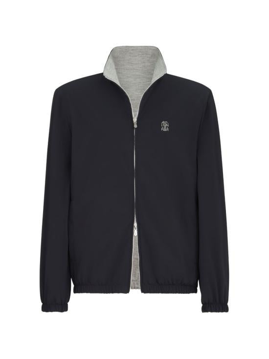 Brunello Cucinelli Nylon Reversible Jacket for Me MM49A7433G CKM43 NAVY BLUE DOM