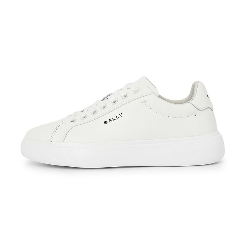 BALLY Women’s Low-Top Sneakers Leather White Casual Shoes