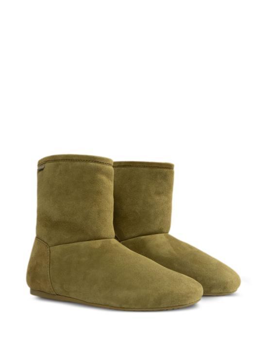 LOEWE Olive Leather Lace-Up Boots for Men M816285 XAL8795