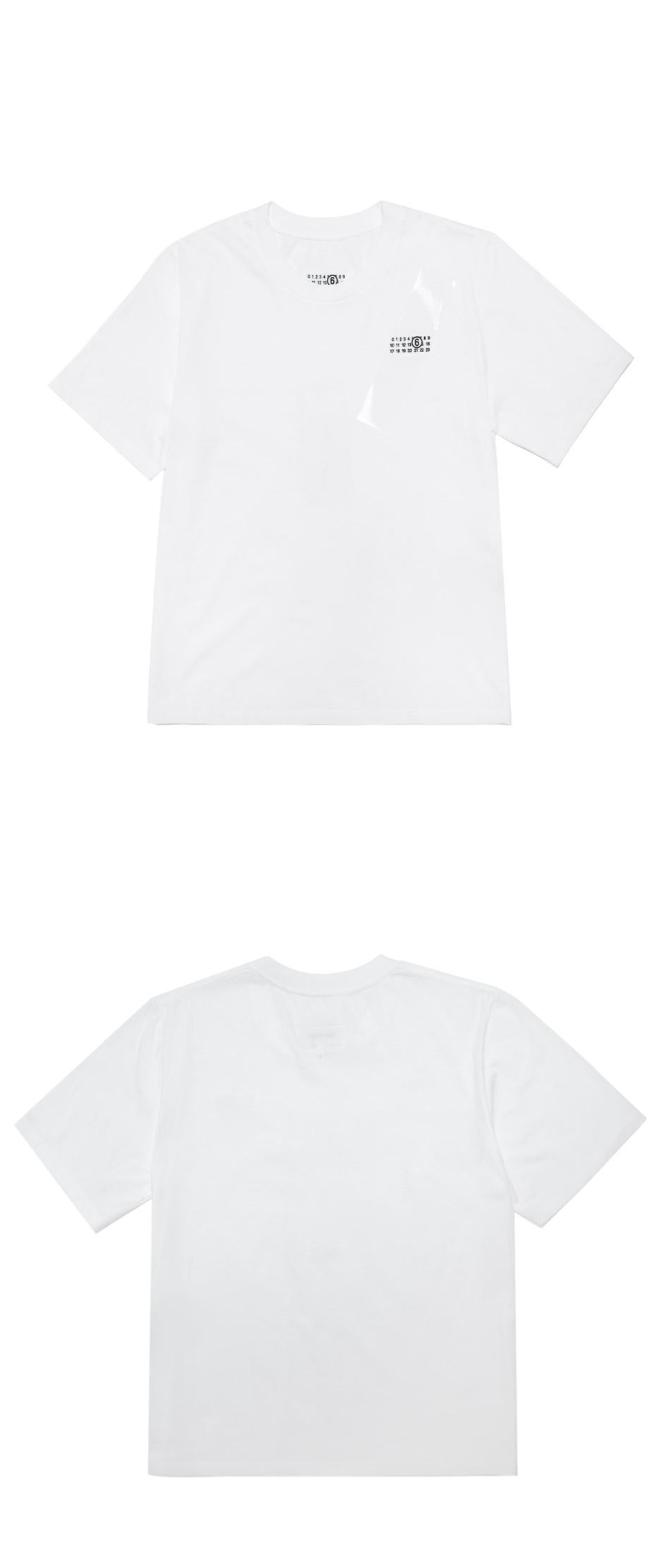 MM6 Patch Tape Cropped Short Sleeve T-Shirt S52GC0336 M20048 101