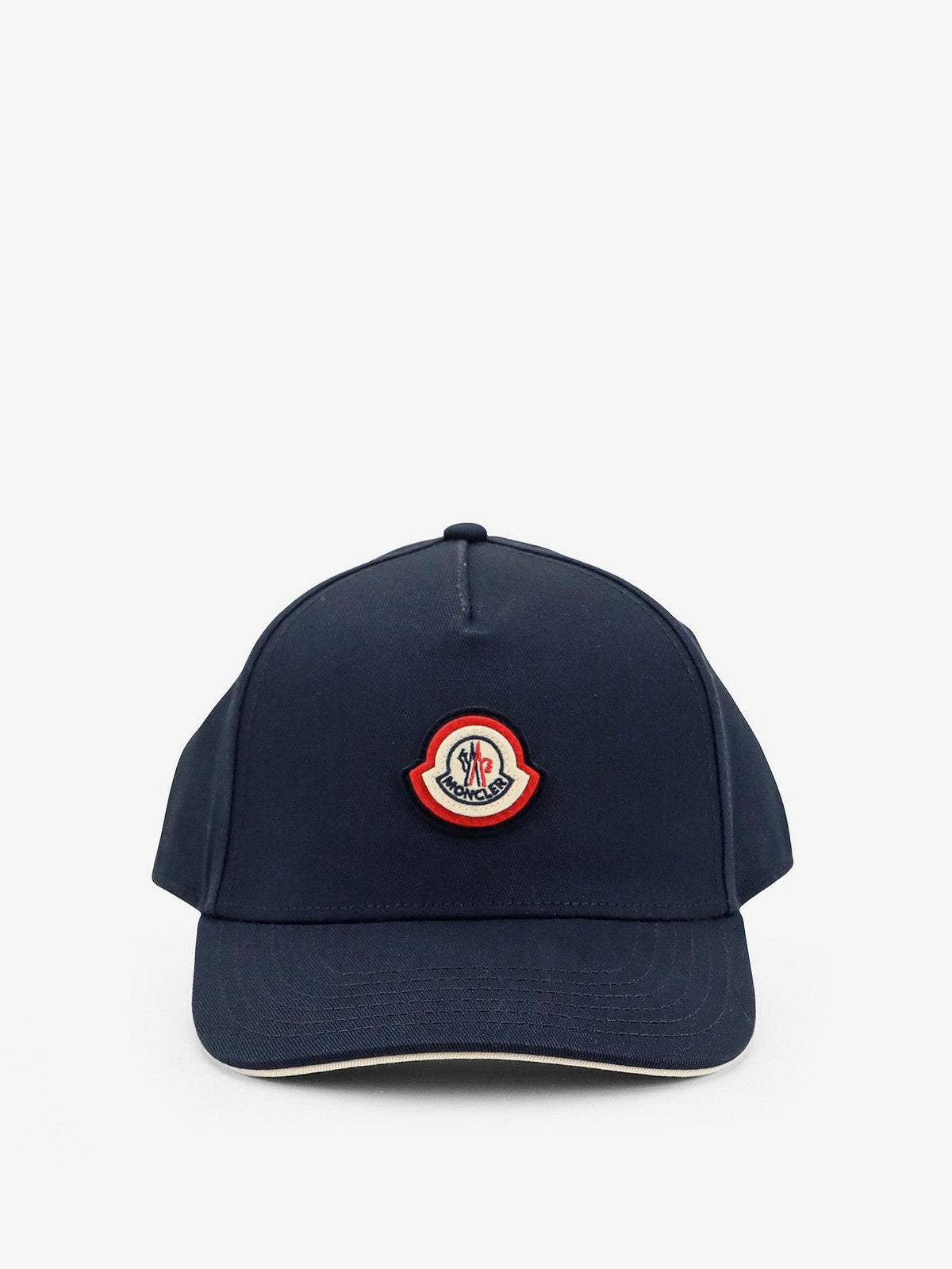 Moncler Navy Cotton Logo Baseball Cap