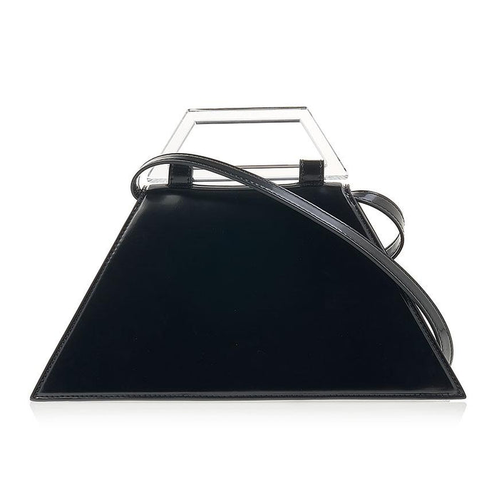 MSGM Black Leather Tote Shoulder Bag Women’s Tote