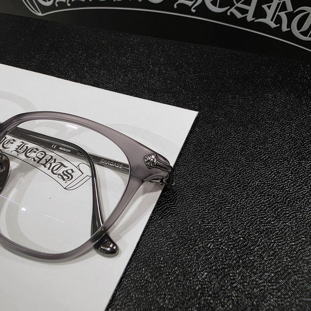 Chrome Hearts Shagas Matte Gray Silver Eyeglasses