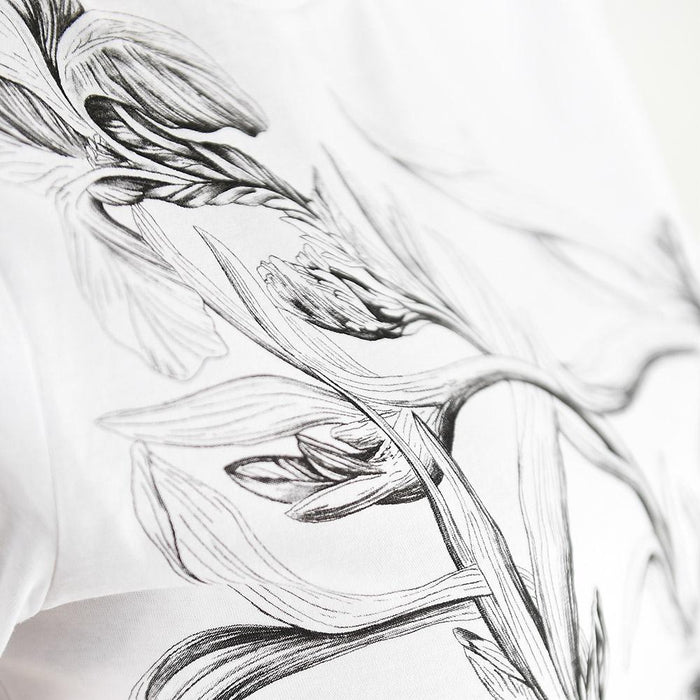 Alexander Mcqueen Iris Logo Print Short Sleeve T-Shirt White