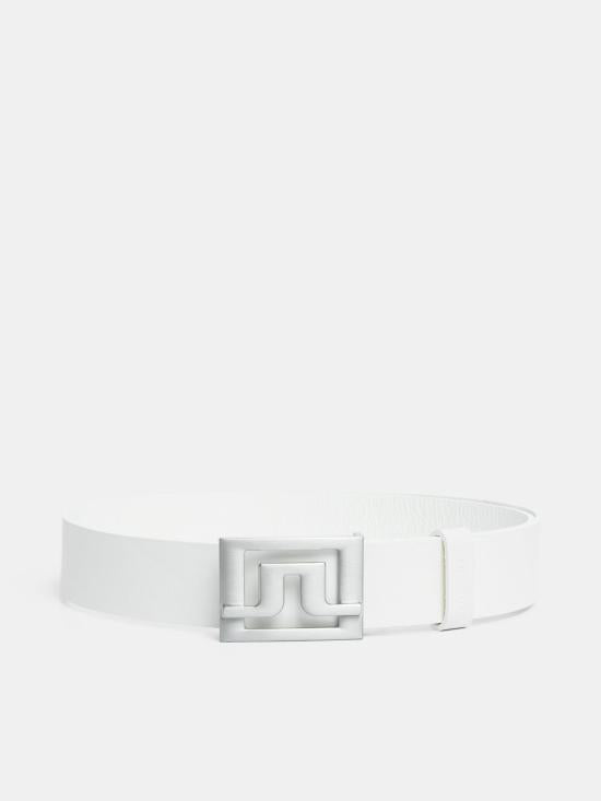 J LINDEBERG Leather Belt STUF9311281010000 WHITE DOM