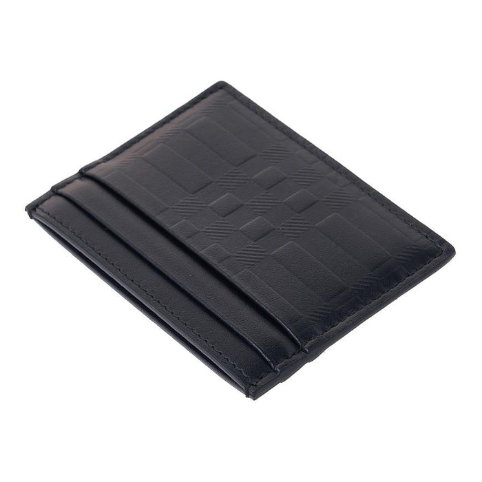 BURBERRY Embossed Check Leather Card Holder 8064466 MS SANDON ESM A1189