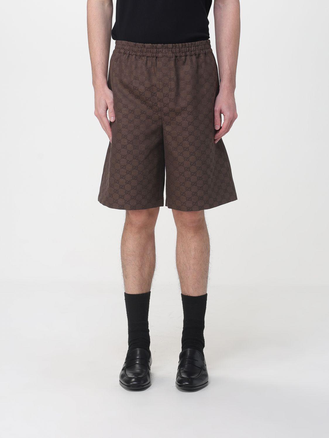 GUCCI Black Cotton Logo Drawstring Shorts