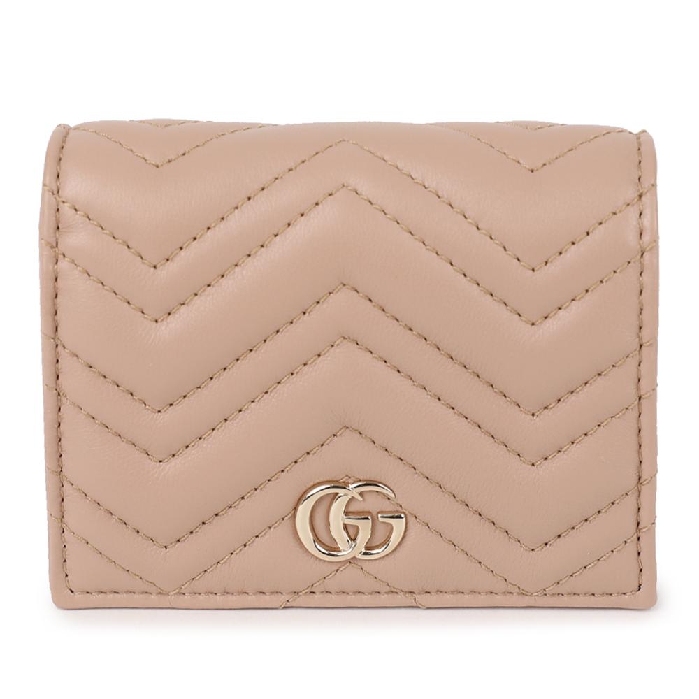 GUCCI Pink Leather Card Case Wallet