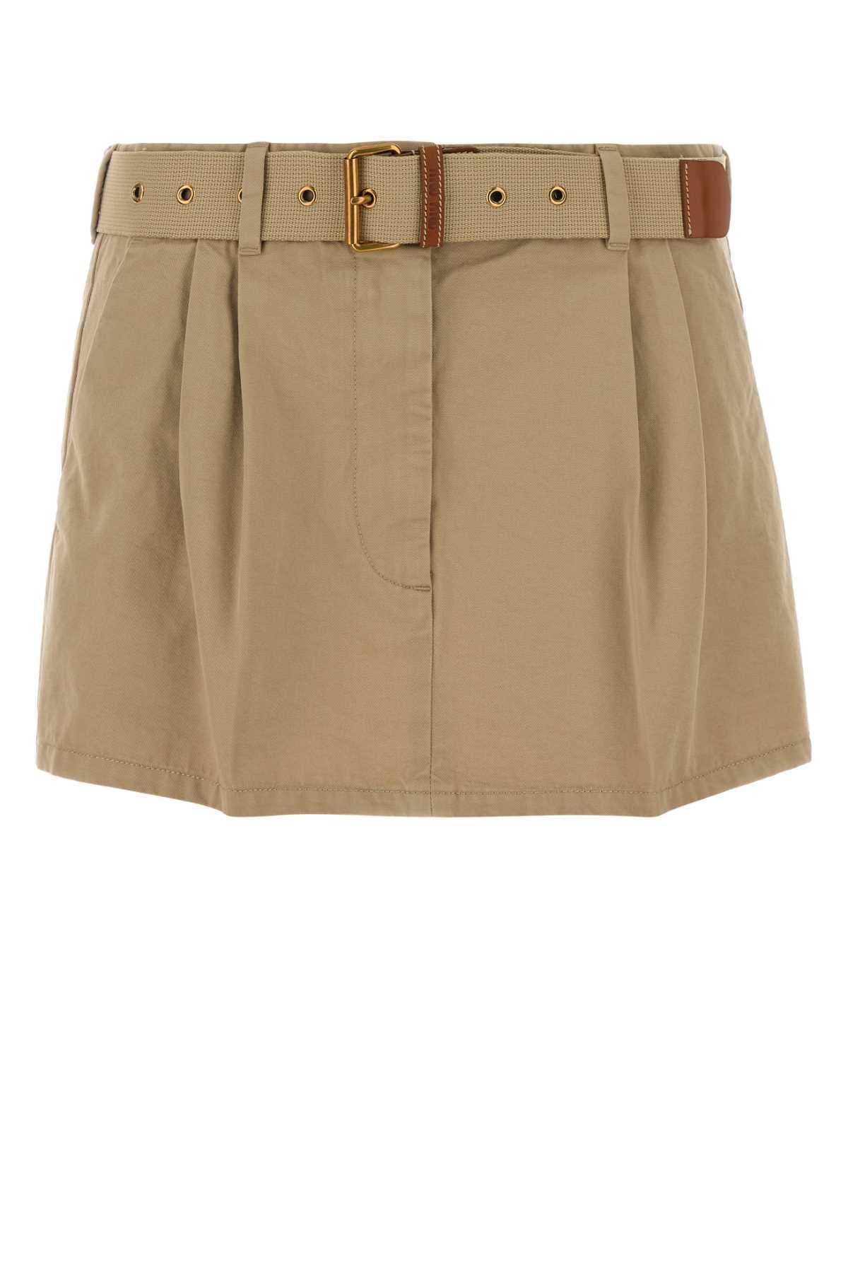 Miu Miu Black Wool Blend Mini Skirt