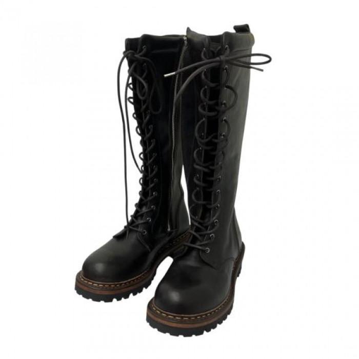 OUR LEGACY Dark Chocolate Rich Calfskin Cager Mid Boots
