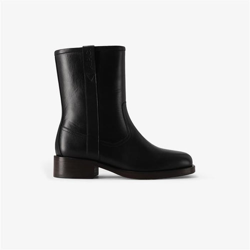 A.P.C. Eloise Black Leather Ankle Boots