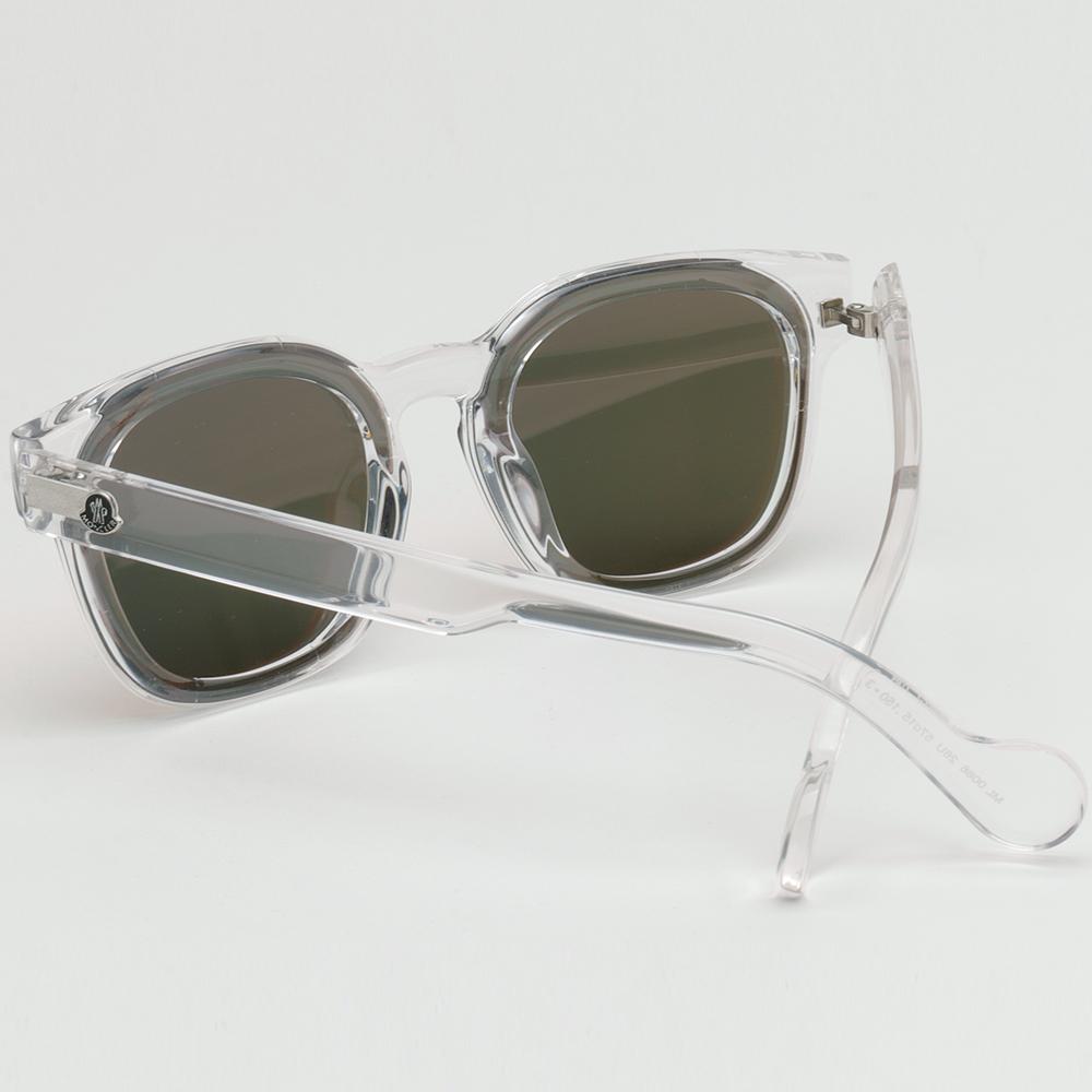Moncler Transparent Acetate Mirror Flat Sunglasses ML0086 26U