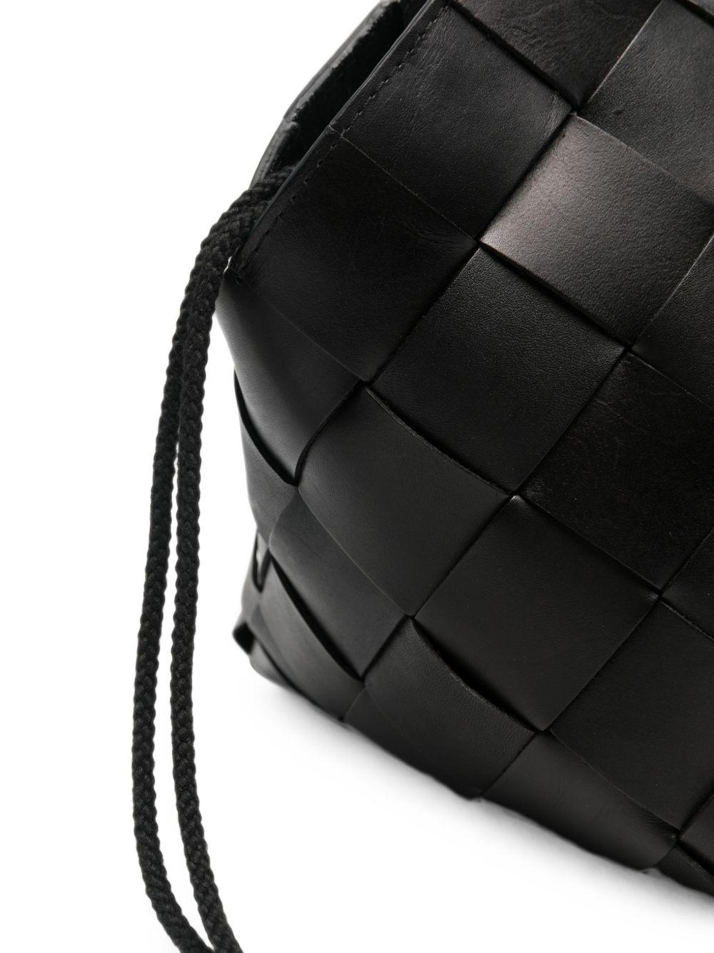 Dragon Diffusion Black Woven Leather Shoulder Bag