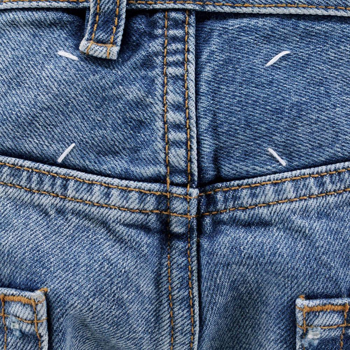 Maison Margiela Back Stitch Washed Blue Denim Jeans
