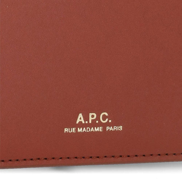 A.P.C. Demi-Lune Logo Half Moon Leather Card Holder Wallet