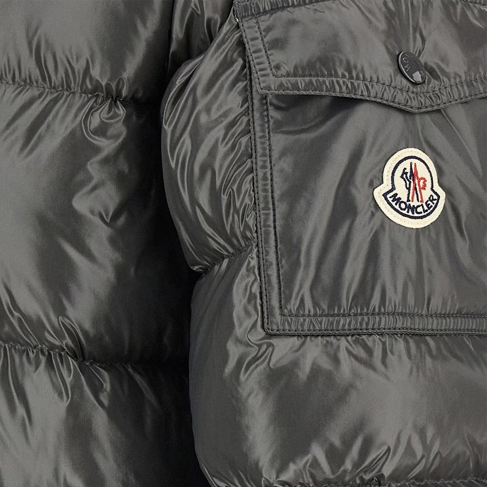 Moncler Gray Logo Patch Maya Down Puffer Jacket for Men 1A53600 68950 930