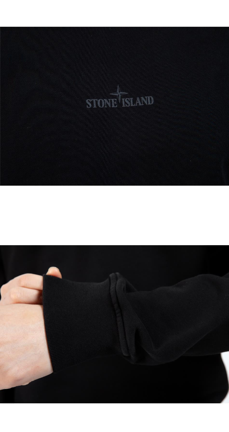 STONE ISLAND Front & Back Logo Print Regular Fit Sweatshirt 6100665 S0083 V0029