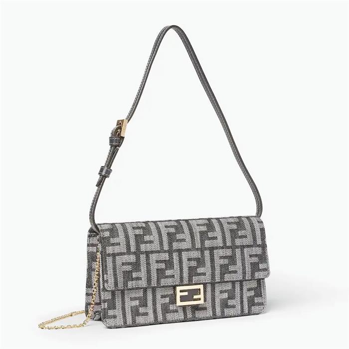 FENDI Baguette Chain Wallet Long Leather Wallet