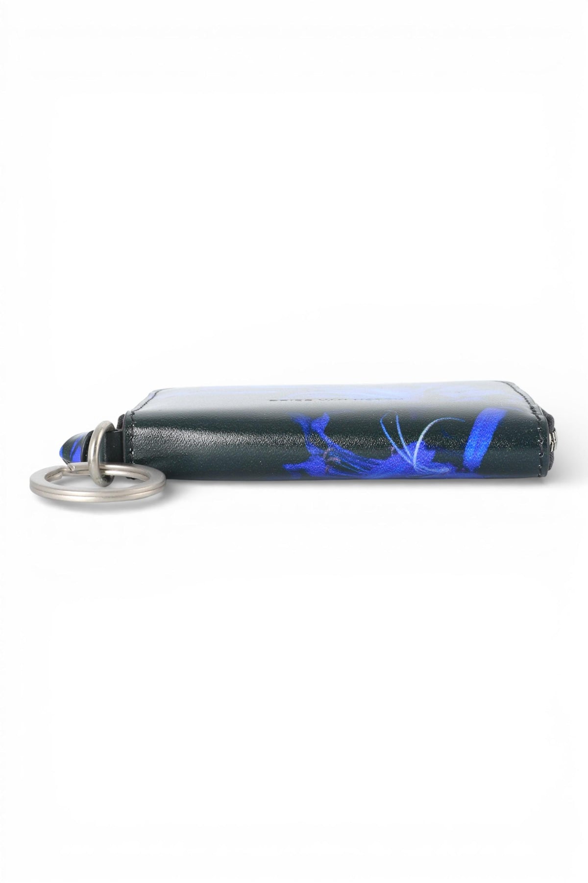 Dries Van Noten Blue Zipped Leather Card Case