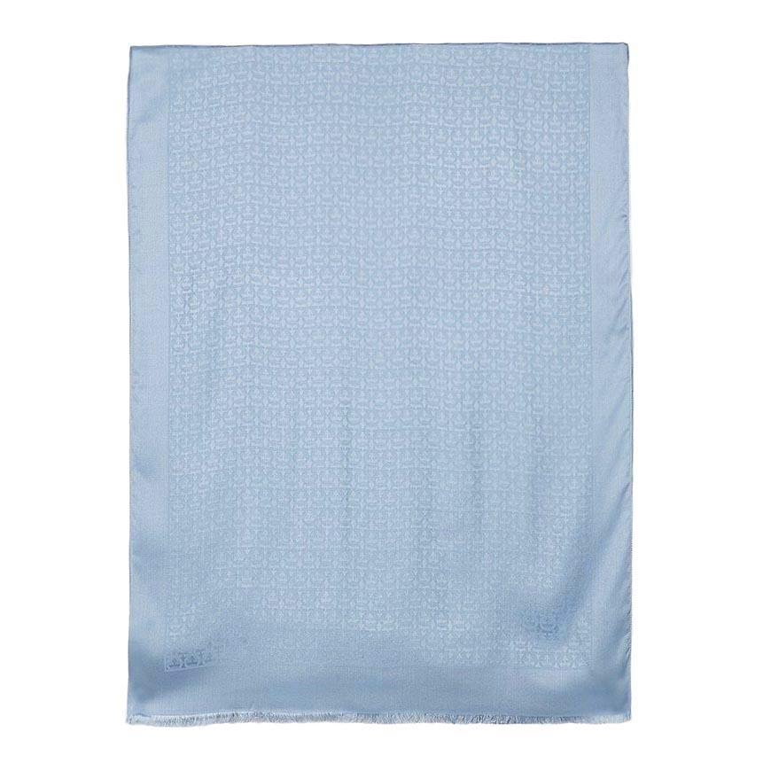 Ferragamo Women’s Gancini Scarf Washed Denim 0791132