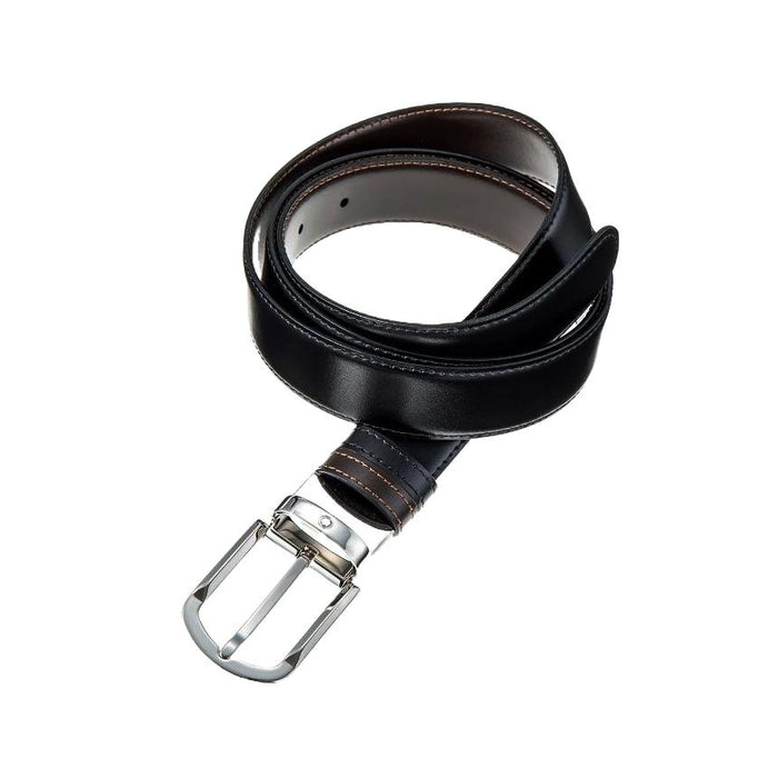 Montblanc Black Brown Reversible Leather Men’s Belt 111080